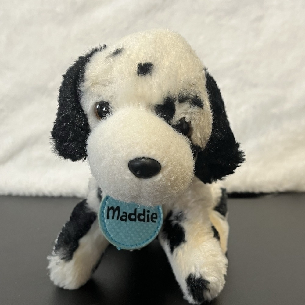 MADDIE the Dalmatian Dog Mini Plush Stuffed Animal by Justice Name Tag Collar